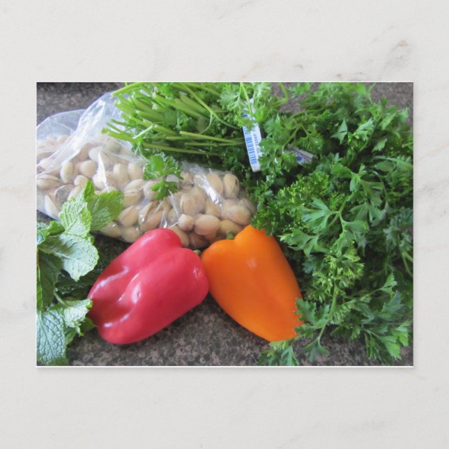 Postal Ingredientes para ensalada (Anverso)