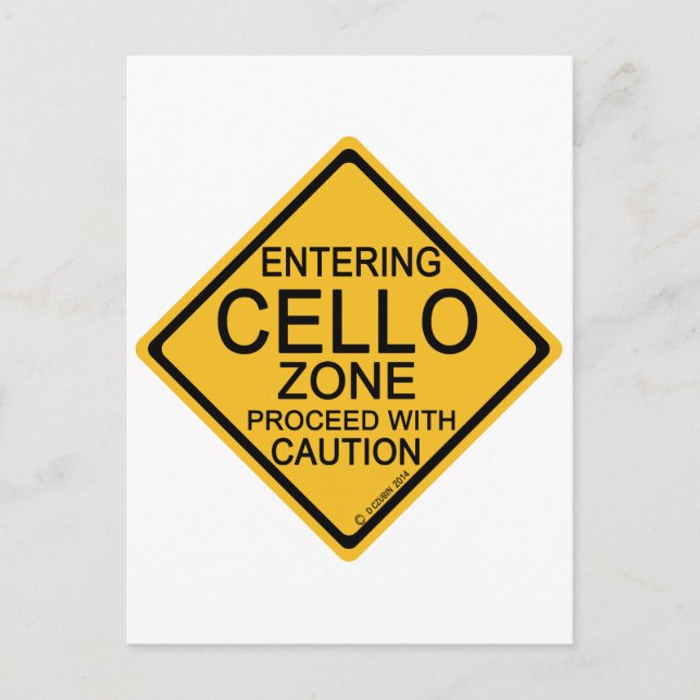 Postal Ingresando a la zona Cello (Anverso)