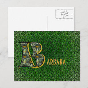 Postal Inicial de monograma B Margaritas Arte Personaliza