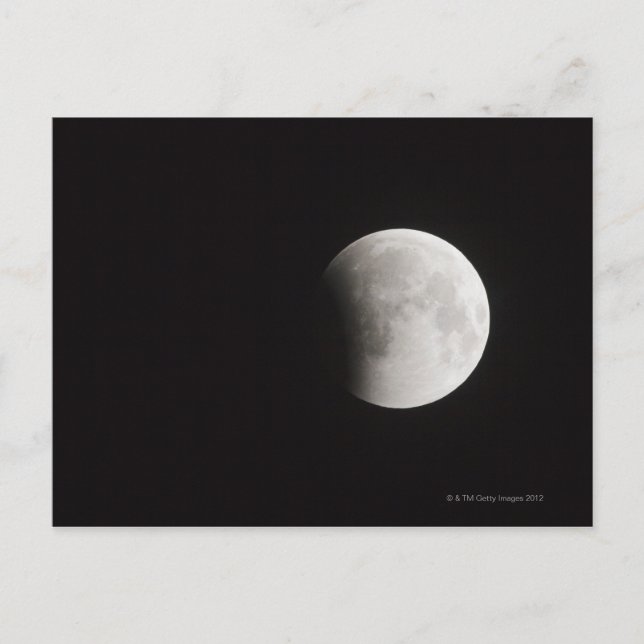 Postal Inicio de un eclipse total de la luna (Anverso)