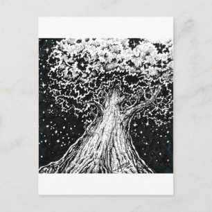 Postal Inktober 2018 Día 8 - Árbol Estrellado