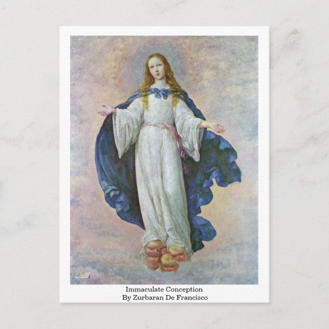 Postal Inmaculada Concepción De Zurbaran De Francisco (Anverso)