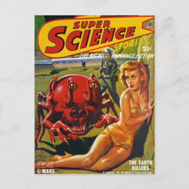 Postal Inmenso insecto de perro rojo (Anverso)