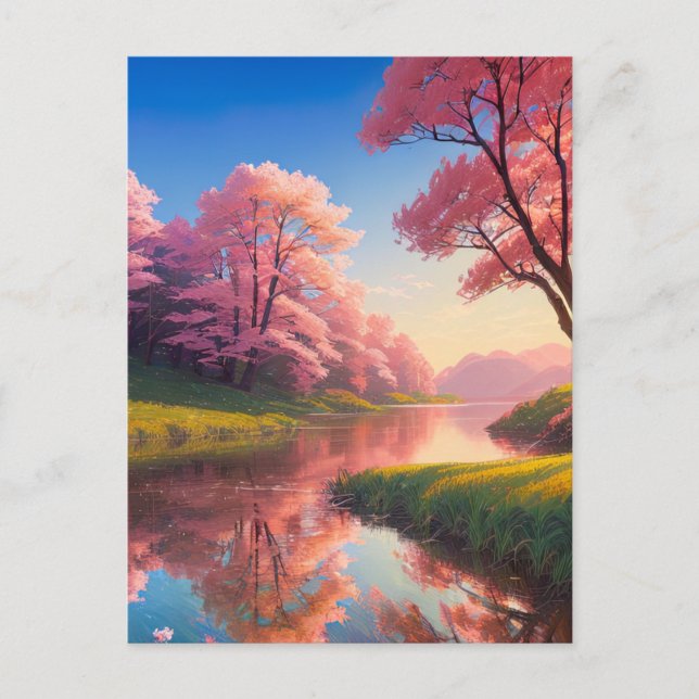 Postal Inmerso en la paz y la belleza (Anverso)