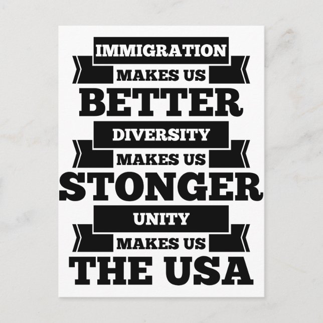 Postal Inmigración pro-inmigración (Anverso)