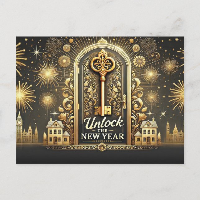 Postal inmobiliaria - Año nuevo (Anverso)