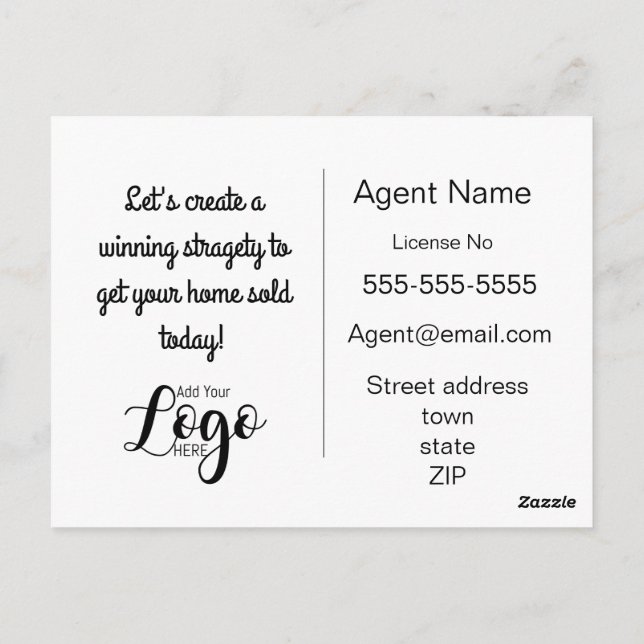 Postal inmobiliaria divertida olfatea tu próximo hogar pe (Reverso)