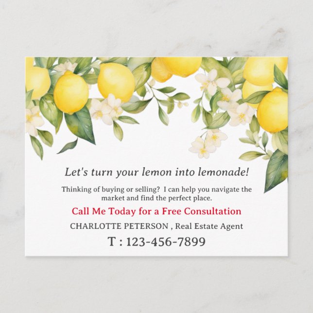 Postal Inmobiliaria Summer Lemon (Anverso)