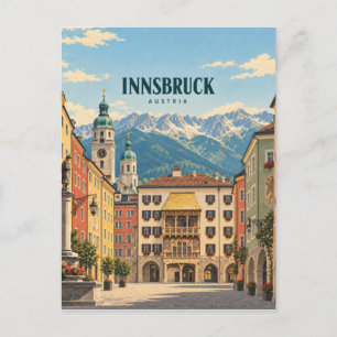Postal Innsbruck Austria Arte de Viajes Antiguos