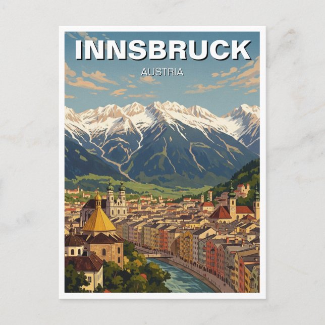 Postal Innsbruck Austria Travel (Anverso)
