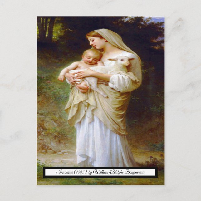 Postal Inocencia de Bouguereau (Anverso)