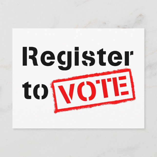 Postal Inscríbase para votar (Anverso)