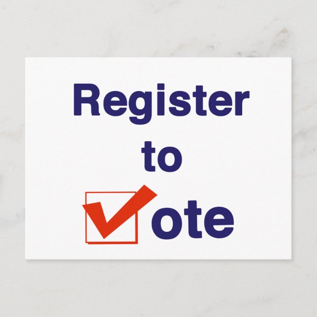 Postal Inscríbase Para Votar 2026 (Anverso)