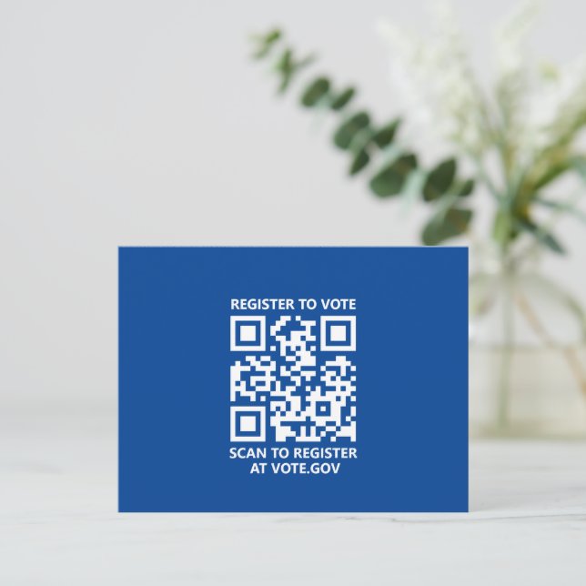 Postal Inscríbase para votar un escandaloso personalizado (Anverso de pie)