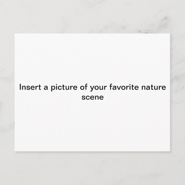 Postal "Inserta una imagen de tu escena de NATURALEZA fav (Anverso)