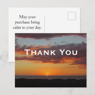 Postal Inserte Agradecimiento al Cliente Océano Tranquilo