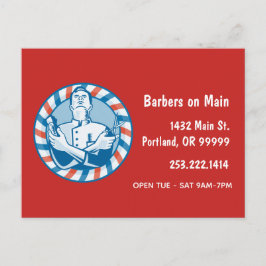 Postal Insignia de Barbershop de Retro