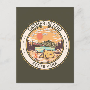 Postal Insignia de Carolina del Sur del Parque Estatal Dr