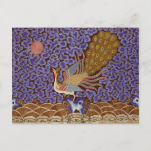Postal Insignia de clasificación de dinastía Qing con pav