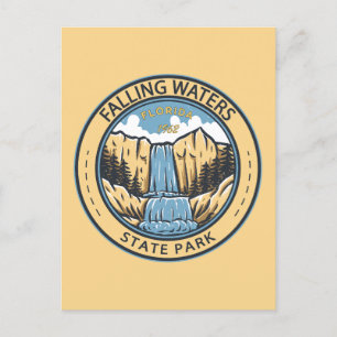 Postal Insignia de Florida del Parque Estatal de las Agua