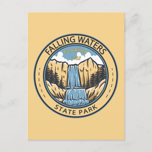 Postal Insignia de Florida del Parque Estatal de las Agua (Anverso)