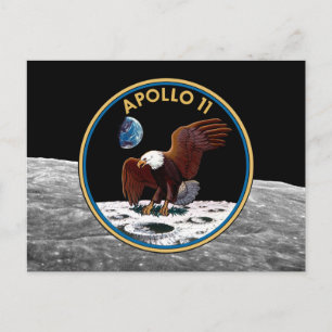 Postal Insignia de la misión lunar Apolo 11 de la NASA