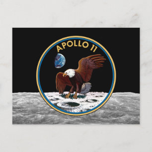 Postal Insignia de la misión lunar Apolo 11 de la NASA