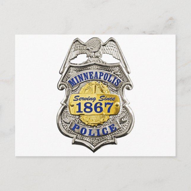 Postal Insignia de la policía de Minneapolis Minnesota (Anverso)