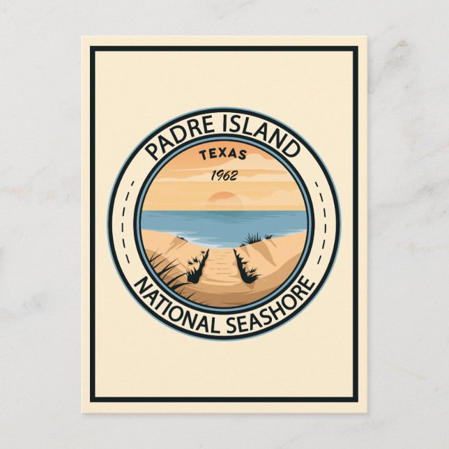 Postal Insignia de Texas para la Isla del Padre (Anverso)