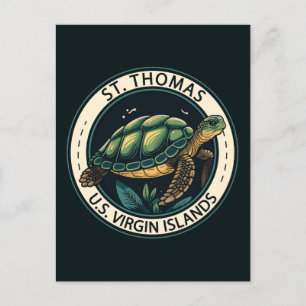 Postal Insignia de tortuga de las Islas Vírgenes de St Th