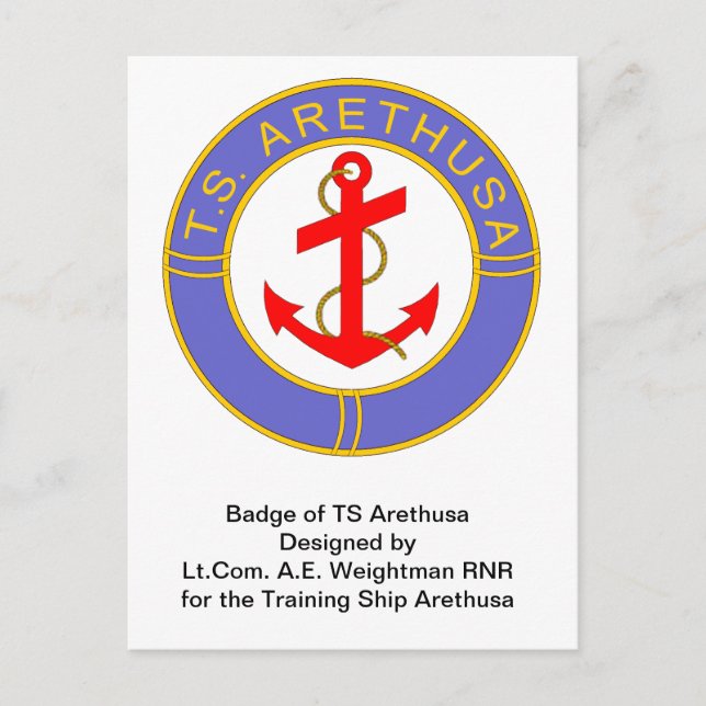 Postal Insignia de TS Arethusa (Anverso)