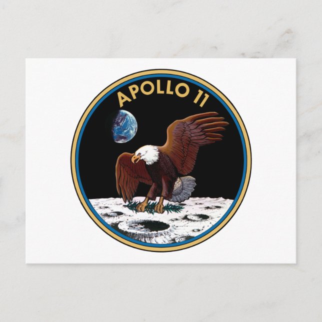 Postal Insignia del Apolo 11 (Anverso)