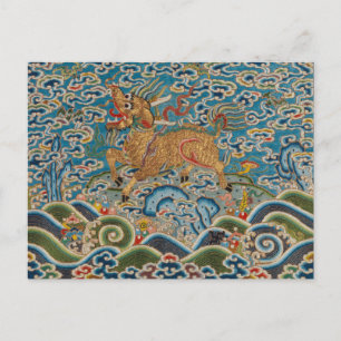 Postal Insignia militar china con animal estilizado
