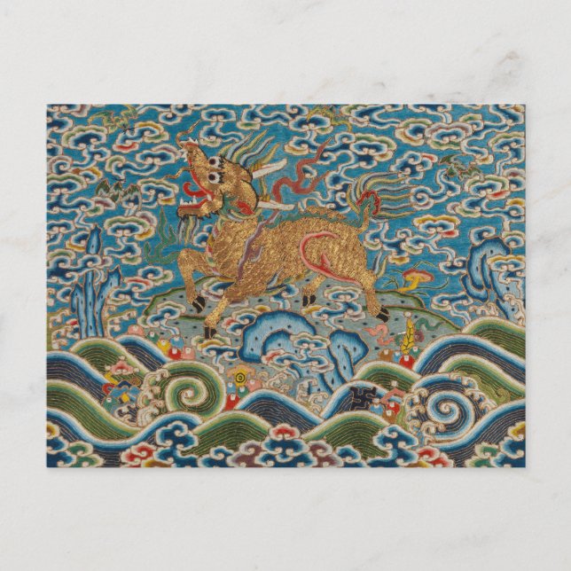 Postal Insignia militar china con animal estilizado (Anverso)