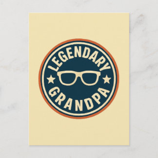 Postal insignia retro de abuelo legendario
