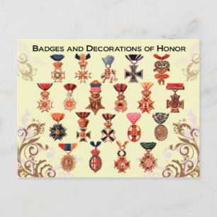 Postal Insignias y decoraciones de honor