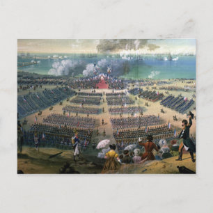 Postal Inspeccionando a las tropas