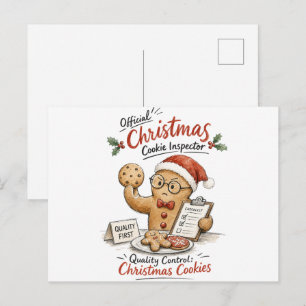 Postal Inspector de Galletas de Navidad Acuarela