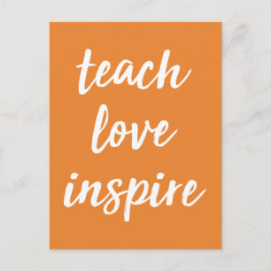 Postal Inspira amor de enseñanza Frase Inspiradora