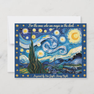 Postal Inspiración de arte nocturno Starry de Van Goghs