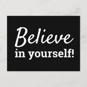 Postal Inspiración de Cita Motivacional Cree en Ti Mismo