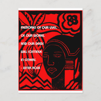 Postal Inspiración de la hermana Rosa