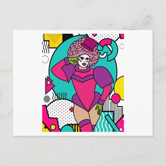 Postal Inspiración de Reina de arrastrar orgullosa (Anverso)