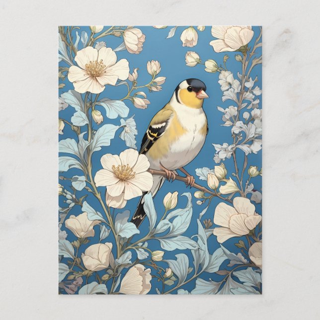Postal Inspiración del estadounidense Goldfinch William M (Anverso)
