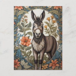 Postal Inspiración del granjero Donkey William Morris