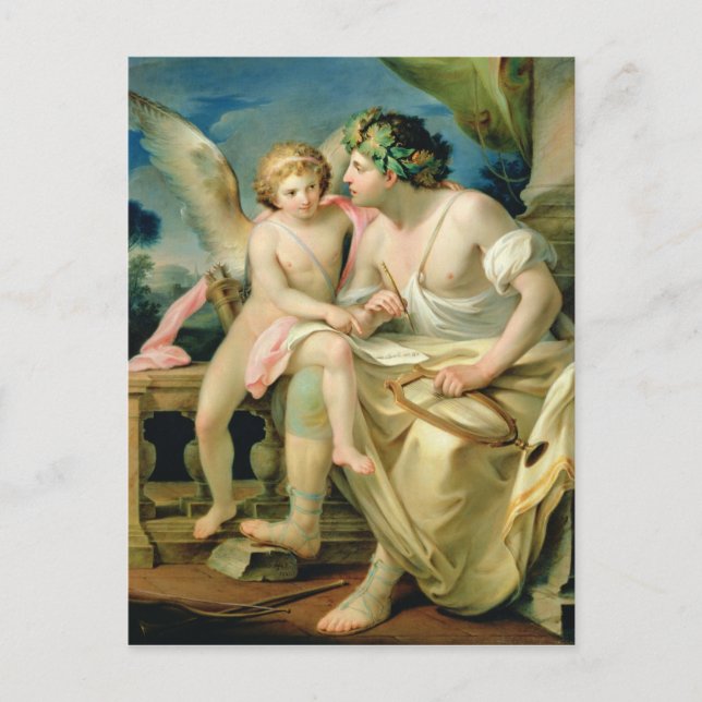 Postal Inspiración del poeta, 1785 (Anverso)