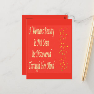 Postal Inspiración en la función de poema de un mensaje d