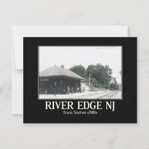 Postal Inspiración vintage de la estación de tren River E