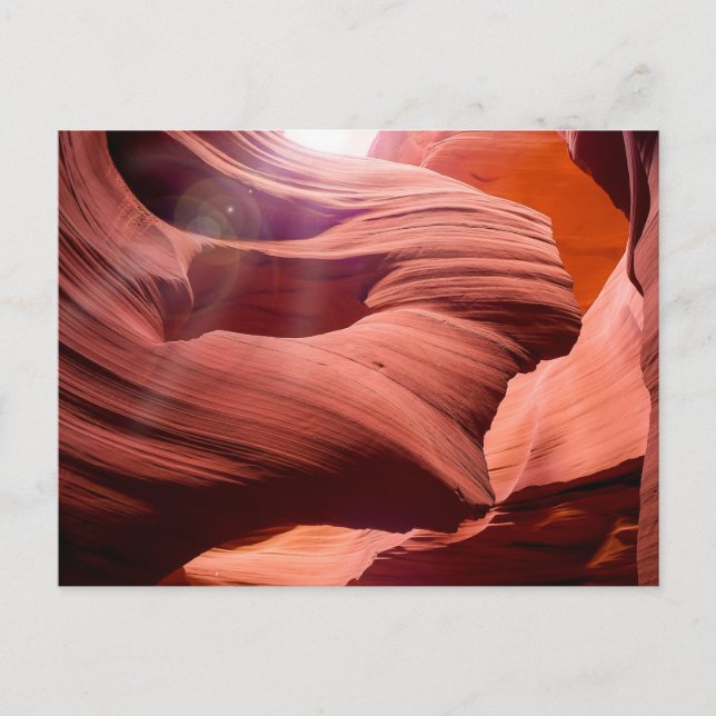 Postal Inspiraciones naturales Antelope Canyon Sun Peek (Anverso)