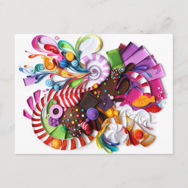 Postal inspirada en CandyCrush (Anverso)